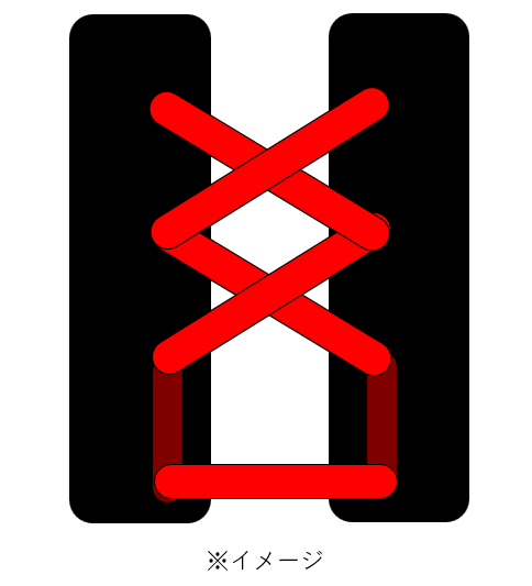 外反母趾、足幅広い人用靴紐通し